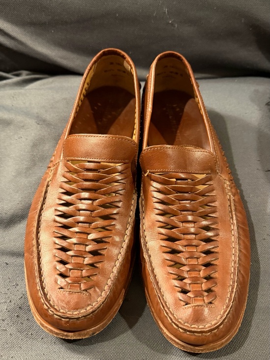 Johnson And Murphy Men\'s Brown Woven Leather Slip-On Loafers main image 6